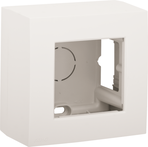 Einzel Aufputzmontagesatz für eine Einbaufunktion, white